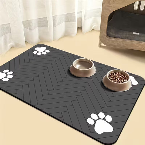 Alfombrilla Antideslizante para Comida y Agua de Perros